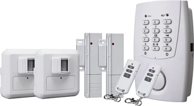 Produktbild von Smartwares HA32S Drahtloses Alarmsystem, Weiß, Tasten, Kunststoff, Telefonleitung, 110 dB, 433 MHz