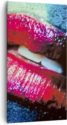 Produktbild von Bild auf Leinwand - Leinwandbild - Lippen Gesicht Frau - 55x100cm - Wand Bild - Wanddeko - Leinwanddruck - Bilder - Kunstdruck - Wanddekoration - Leinwand bilder - Wandkunst - PA55x100-0231