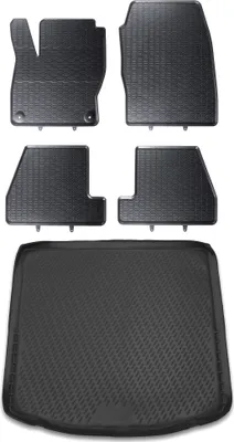 Produktbild von Gummi Kofferraumwanne + Fußmatten Set für Ford Focus MK3, Bj. 4/2011-2014