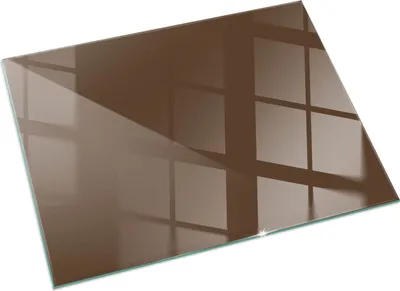 Produktbild von Farbe Braun – Glasbodenplatte für – Kaminofen – Kaminplatte Glas – Schutzglas – Funkenschutzplatte –Glasbodenplatte Feuerfeste – Hitzeschutzplatte – Bodenschutz aus Glas – 60x40 cm