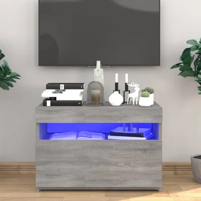 Produktbild von Best Möbel TV-Schrank mit LED-Leuchten Grau Sonoma 60x35x40 cm CHY4989595