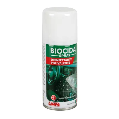Produktbild von Biozid-Desinfektionsspray für Oberflächen und Klimaanlagen in praktischer Form