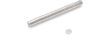Produktbild von Neodym Magnete 5 x 1 mm 10 Stück  mm N38, Extrem stark, Magnettafeln, Kühlschränke, Whiteboards, DIY