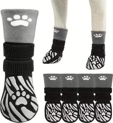 Produktbild von INF Outdoor Hunde Socken - Pfotenschutz & Anti-Rutsch für alle Jahreszeiten S