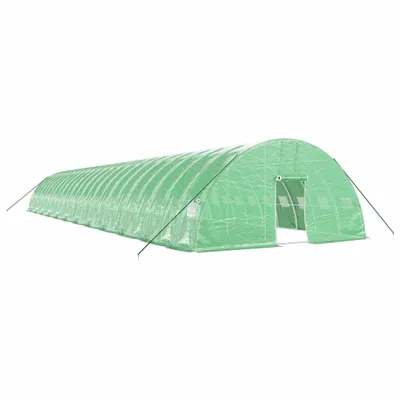 Image de Serre avec cadre en acier vert 144 m² 24x6x2,85 m
