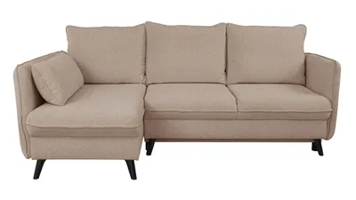 Produktbild von Ecksofa ALANTI L (Links) – 225x130x95 cm Aragon14 (Beige) Schlafsofa Mit Schlaffunktion & Stauraum