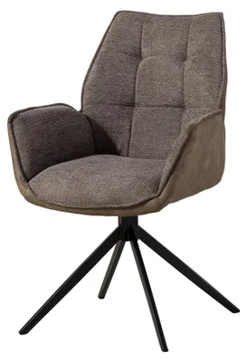 Produktbild von MASSIVMOEBEL24 Drehstuhl 61x61x89 braun / graubraun HENRI #102