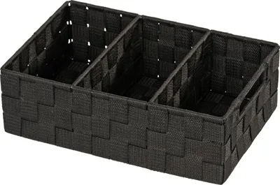Produktbild von WENKO Organizer 3 Fächer mit Griff Korb Bad Küchen WC Ablagen ADRIA Aufbewahrung