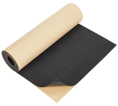 EVA-Schaumstoffrolle 2 m x 30 cm, 2 mm, schwarz, selbstklebend