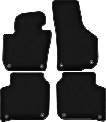 Immagine prodotto di Tappetini in velluto per Skoda Superb II (2008-2015, berlina, station wagon) neri, set 4 pz, con fissaggi