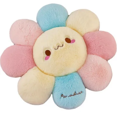 Blumenkissen 56 cm, plüschig, Sitzkissen, Dekokissen für Schlafzimmer