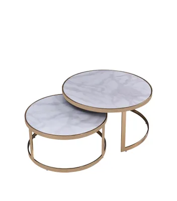 Produktbild von Beistelltisch Set Couchtisch Set echtes Marmor
