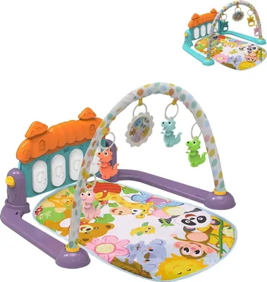Immagine prodotto di Chipolino arco gioco Zoo Party gattonare coperta appendere giocattolo luce tasti pianoforte viola