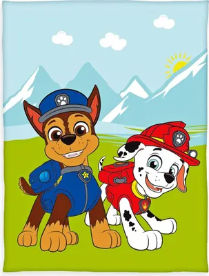 Produktbild von Herding Fleecedecke 130x170cm Paw Patrol Chase Marshall Berge Kuscheldecke Kinder Decke Fleece Bunt