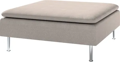 Produktbild von Dekoria Bezug für Söderhamn Fußhocker, beige-grau, 93 x 93 x 40