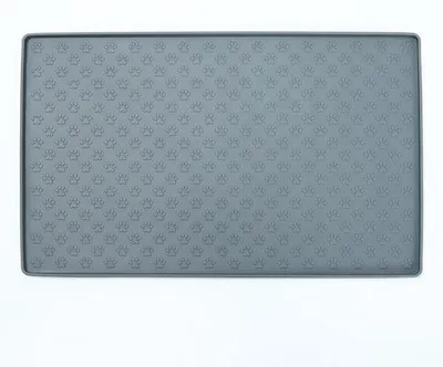 Produktbild von Wasserbeständige, siliconen Futterplatten für Hunde, Futterplatten für Haustiere, verhindern Verschüttungen, wasserdichte Futterplatten für Hunde, Futterplatten für Katzen, grau.