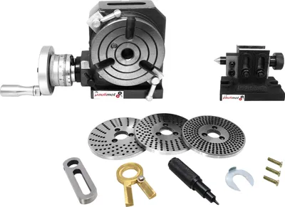 Produktbild von PAULIMOT Teilapparat-Set mit Rundtisch Ø 110 mm, Reitstock und Teilscheiben