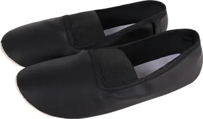 Produktbild von INF Schwarze Kunstleder Canvas Ballettschuhe weichsohlig atmungsaktiv leicht 42