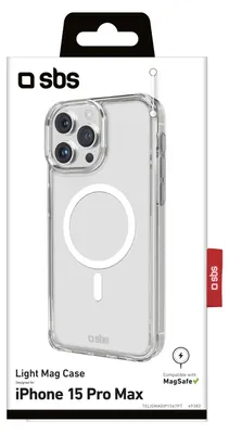 Zdjęcie produktu dla SBS TELIGMAGIP1567PT, Pokrowiec, Apple, iPhone 15 Pro Max, 17 cm (6.7"), Przezroczysty