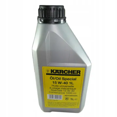 A bottle of Karcher oil is shown against a white background.