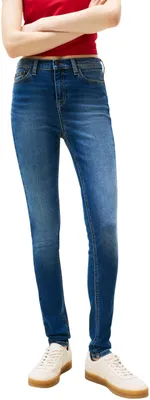 Productafbeelding van Tommy Jeans dames jeans, model Nora, skinny fit, blauw (donkere denim), maat 27W/28L