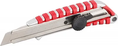 Produktbild von Brechmesser ALU, 18 mm, silber-rot, mit Schraube ar.