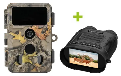 Obrázek produktu pro Fotopast OXE WiFi Lovec RD3019 a binokulární noční vidění OXE DV29 + 32GB SD karta, 8ks baterií a stativ!