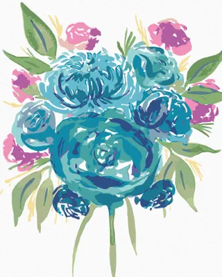 Produktbild von Zuty - Malen nach Zahlen - BLAUE ROSEN (ALEXANDRIA GILBERT), 40x50 cm, ohne Keilrahmen