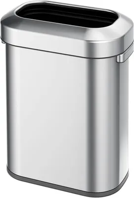 Produktbild von EKO - Urban oval Abfalleimer 60 Liter - Stainless steel - Matt Edelstahl