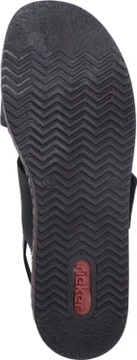 Produktbild von Rieker Damen Sandale Sandalette Slingback Keilabsatz Schnalle 62950, Größe:38 EU, Farbe:Schwarz