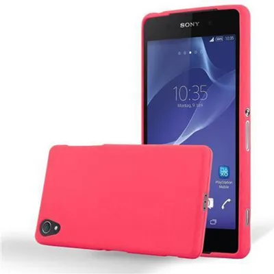 Produktbild von Cadorabo Schutzhülle für Sony Xperia Z2 Hülle in Rot Handyhülle TPU Etui Cover Case