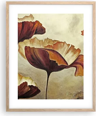Produktbild von Gerahmtes Poster - Rahmen in heller Eiche - Mohn Blume Wiese - 40x50 cm - Wand Bild - Wanddeko - Wandbilder - Kunstposter - Wandposter - Bilderrahmen - Bilder - Kunstdruck - Wandbild - P2NPA40x50-3760