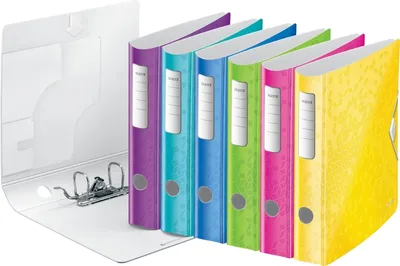 Produktbild von Ordner Active Wow A4 60mm Polyfoam sortiert Packung mit 5 Stück