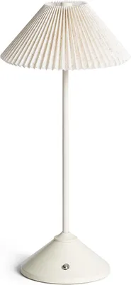 Produktbild von LED Tischlampe Tragbar Metall und Leinen mit wiederaufladbarem USB Akku Denwa Beige