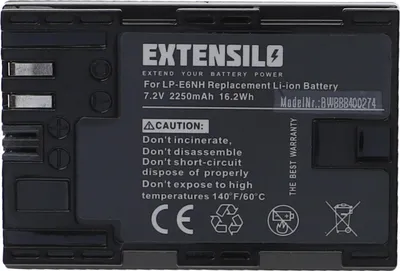 Produktbild von EXTENSILO Akku kompatibel mit Canon XC10, WFT-E5, WFT-E7, XC15 Kamera (2250 mAh, 7,2 V, Li-Ion)