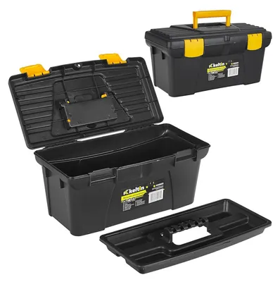 Immagine prodotto di Cassetta porta utensili, nero/giallo, 12", 32 x 17 x 17 cm Keltin