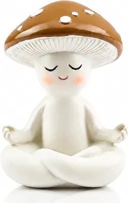 Imagen del producto de Figura de seta meditativa, postura de yoga, 11 cm, para la relajación
