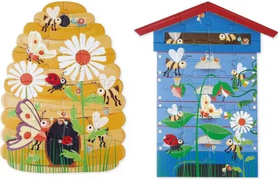 Produktbild von Konturpuzzle Biene beidseitig 2x20 Teile