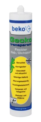 Produktbild von beko Gecko, flexibler 1K-Kleb-/Dichtstoff, transparent, 290 ml