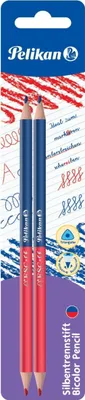 Produktbild von Pelikan Silbentrennstift dünn rot/blau 2er Blisterkarte
