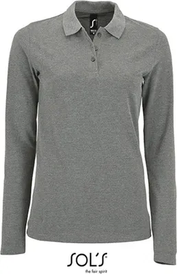 Produktbild von SOLs 02083 | Damen Long-Sleeve Piqué Polo Shirt Perfect - Farbe: Black - Größe: M