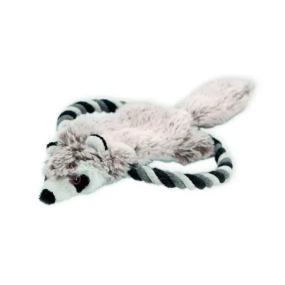 Produktbild von COMFY ASHTY Hundespielzeug Waschbär-Plüsch | Quietscher & Wurf-Rad | 17x31cm | Robustes Spielzeug für kleine & mittlere Hunde