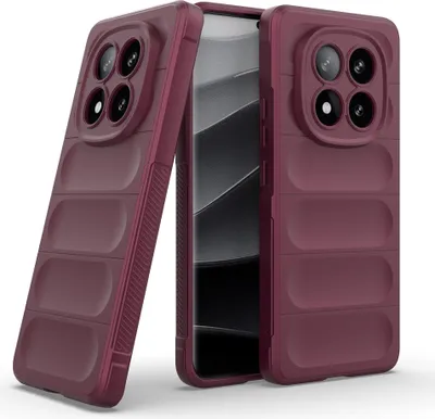 Produktbild von Handy Hülle für Xiaomi Redmi Note 14 Pro+ 5G Grip Case Cover Schutzhülle Softgrip Farbe: Burgunder Rot