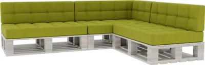 Obrázek produktu pro Paletové polštáře, paletové polštáře sedák opěradlo prošívané PFG 3xSet (sedák 120x80 + opěradlo 120x40), limetka)