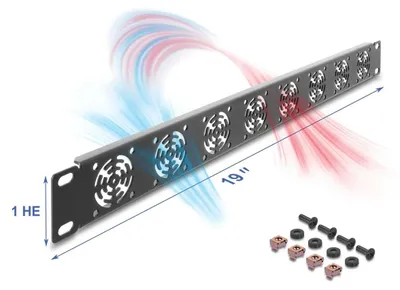 Zdjęcie produktu dla DeLOCK 67414, Pokrywka, Wbudowany wentylator, Metal, Ciemny Szary, 1 szt.