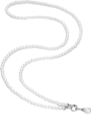 Produktbild von Lange Kunstperlenkette für Damen, runde Perlenkette, Kunstperlen-Kleidergürtel, Taillenkette, Accessoire für Verabredungen, Alltagskleidung, Party