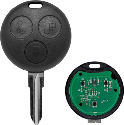 Produktbild von Auto Schlüssel Funk Fernbedienung 1x Gehäuse + 1x Rohling + 1x Sendeeinheit 433/434 MHz + 1x Batterie kompatibel mit SMART 450