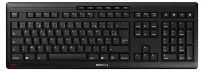 Zdjęcie produktu dla CHERRY Stream Wireless, Pełnowymiarowy (100%), Przewodowy i Bezprzewodowy, RF Bezprzewodowy + USB, AZERTY, Czarny