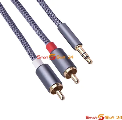 Produktbild von 1M Audio Kabel 3,5 mm Klinke auf 2xCinch RCA Chinch zu AUX Klinke Jack 1M Stecker adapter Top  Quality Top Produkt
