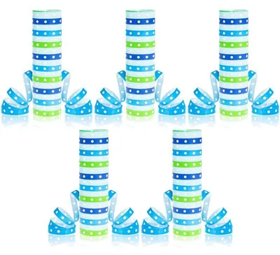 Produktbild von 5 Luftschlangen blau grün Punkte